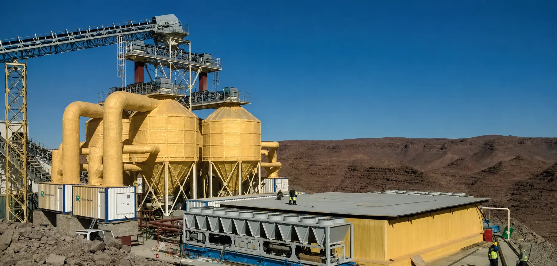 Inyección de aire frío en silos de áridos