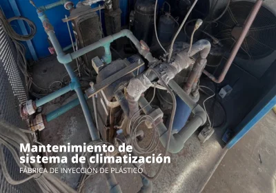 Reparación de enfriador chiller en fábrica de inyección de plástico