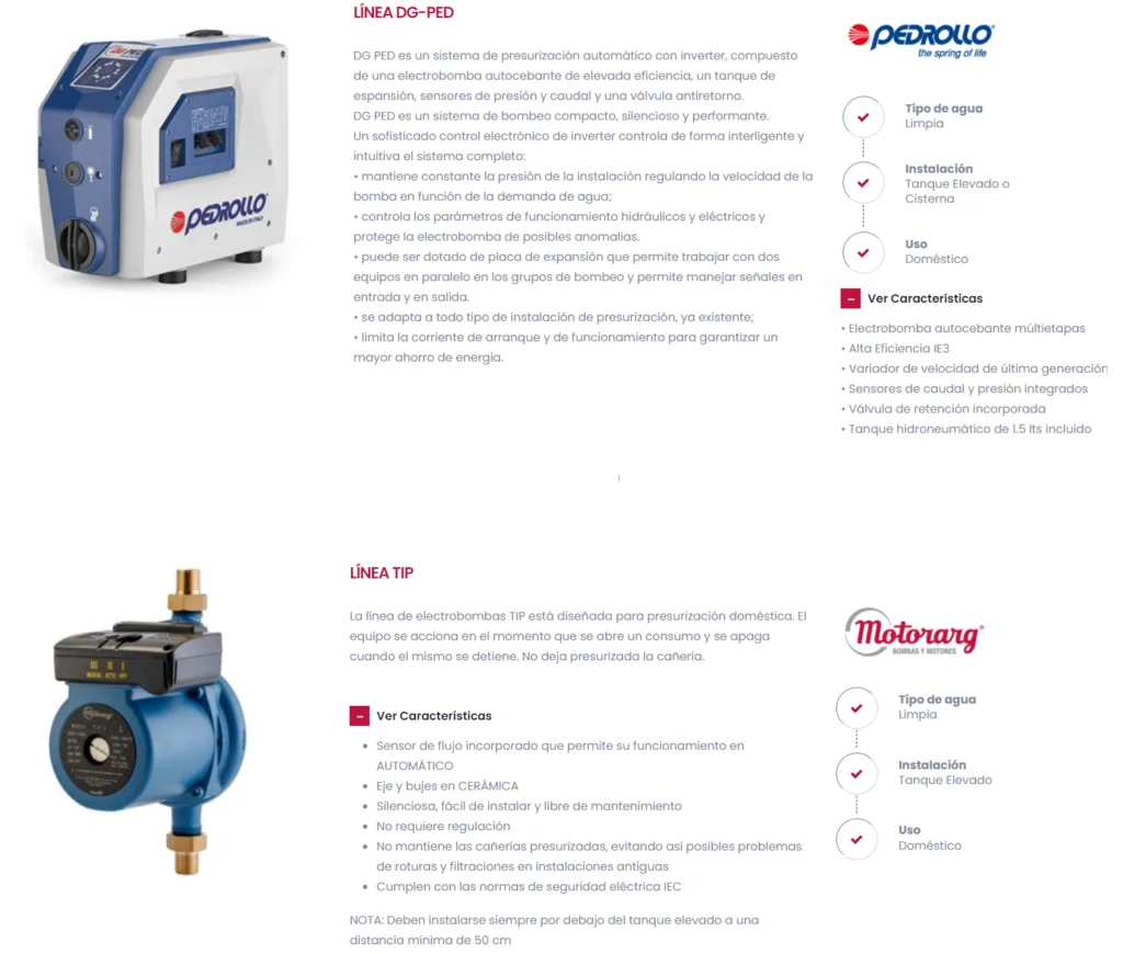 Bombas presurizadoras para tanque elevado opcion 6
